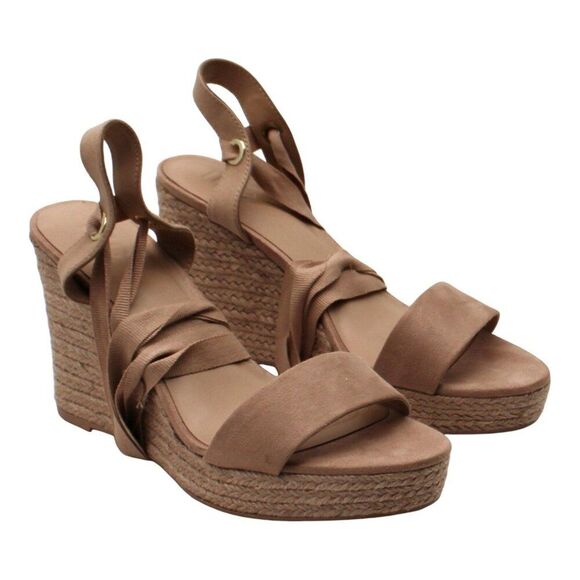 Maxx Womens Faux Suede Open Toe Wedge Sandals - Picture 3 of 9